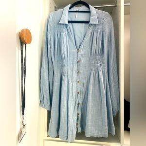 Collared Long sleeve mini dress